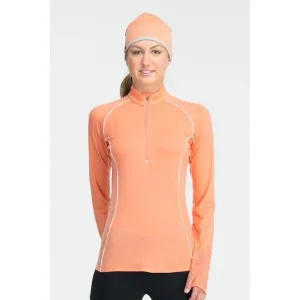 Футболка с длинным рукавом GT Flash LS Hal Zip WMN peach/magenta snow stitch M