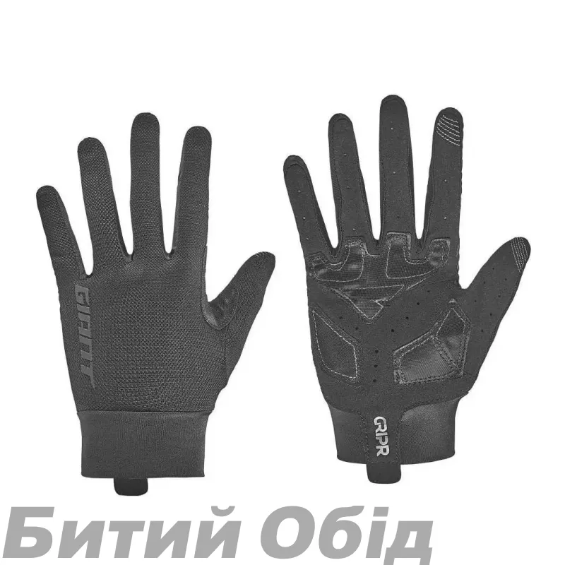 Велорукавиці довг пал Giant Gripp чорн M