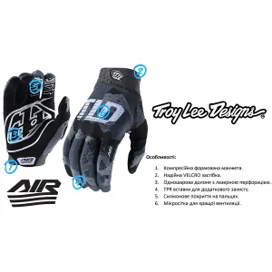 Вело рукавички TLD YOUTH AIR GLOVE [BLACK]