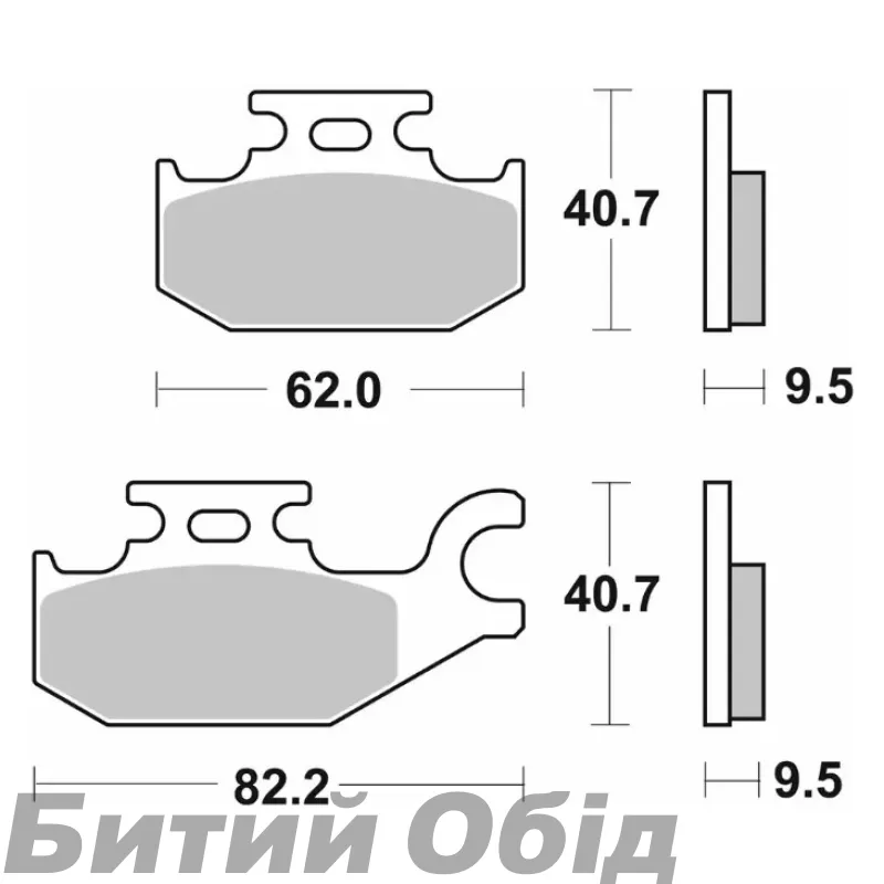 Тормозные колодки SBS Standard Brake Pads, Ceramic 754HF