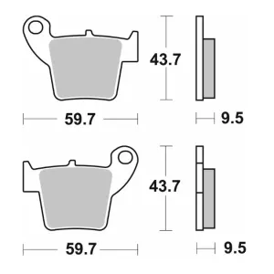 Тормозные колодки SBS Comp Brake Pads, Carbon 777CS