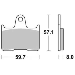 Гальмівні колодки SBS High Power Brake Pads, Carbon 715H.CT