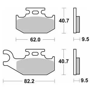 Гальмівні колодки SBS Racing Brake Pads, EVO Sinter/Sinter 767RSI