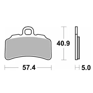 Гальмівні колодки SBS Racing Brake Pads, EVO Sinter/Sinter 963RSI