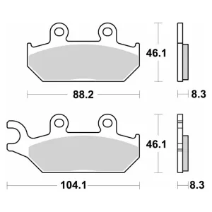 Гальмівні колодки SBS Racing Brake Pads, EVO Sinter/Sinter 972RSI