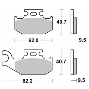 Тормозные колодки SBS Sport Brake Pads, Sinter/Carbon 767SI