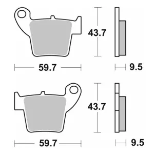 Тормозные колодки SBS Sport Brake Pads, Sinter/Carbon 777SI