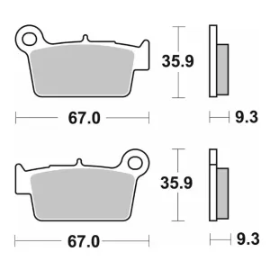 Тормозные колодки SBS Sport Brake Pads, Sinter/Carbon 790SI