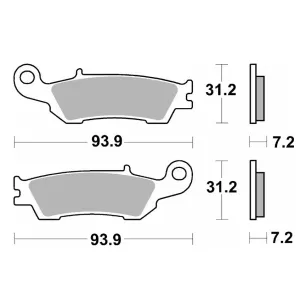 Тормозные колодки SBS Sport Brake Pads, Sinter/Carbon 840SI