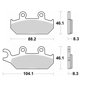 Тормозные колодки SBS Sport Brake Pads, Sinter/Carbon 972SI