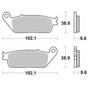 Тормозные колодки SBS Standard Brake Pads, Ceramic 630HF