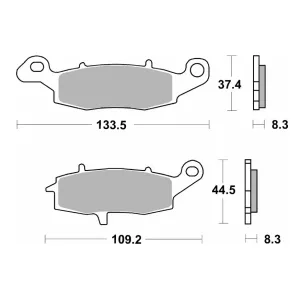 Гальмівні колодки SBS Standard Brake Pads, Ceramic 704HF