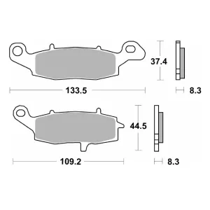 Гальмівні колодки SBS Standard Brake Pads, Ceramic 705HF