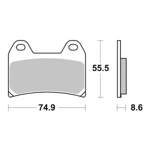 Тормозные колодки SBS Standard Brake Pads, Ceramic 706HF