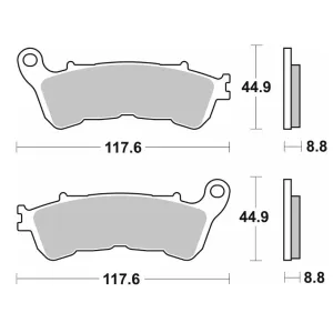 Гальмівні колодки SBS Standard Brake Pads, Ceramic 828HF