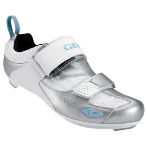 Велосипедные туфли триатлон жен Giro Flynt Tri W серебр/бел 38