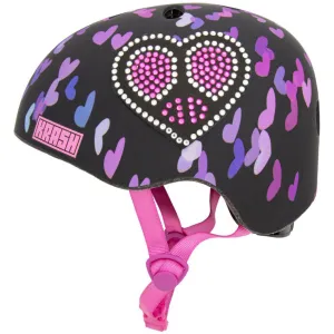 Шлем вел C-Preme Krash Bokeh Bling черное сердце 54-58см