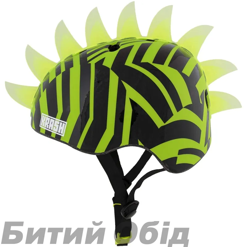 Шолом вел C-Preme Krash Dazzle LED з/підсвіч USB зел/чорн 54-58см