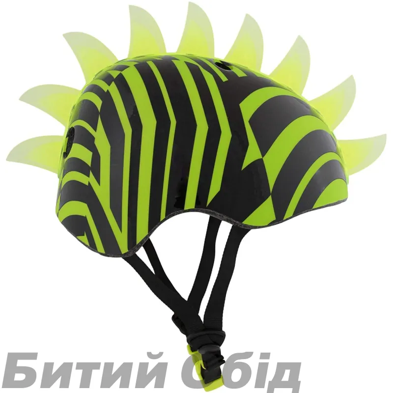 Шолом вел C-Preme Krash Dazzle LED з/підсвіч USB зел/чорн 54-58см