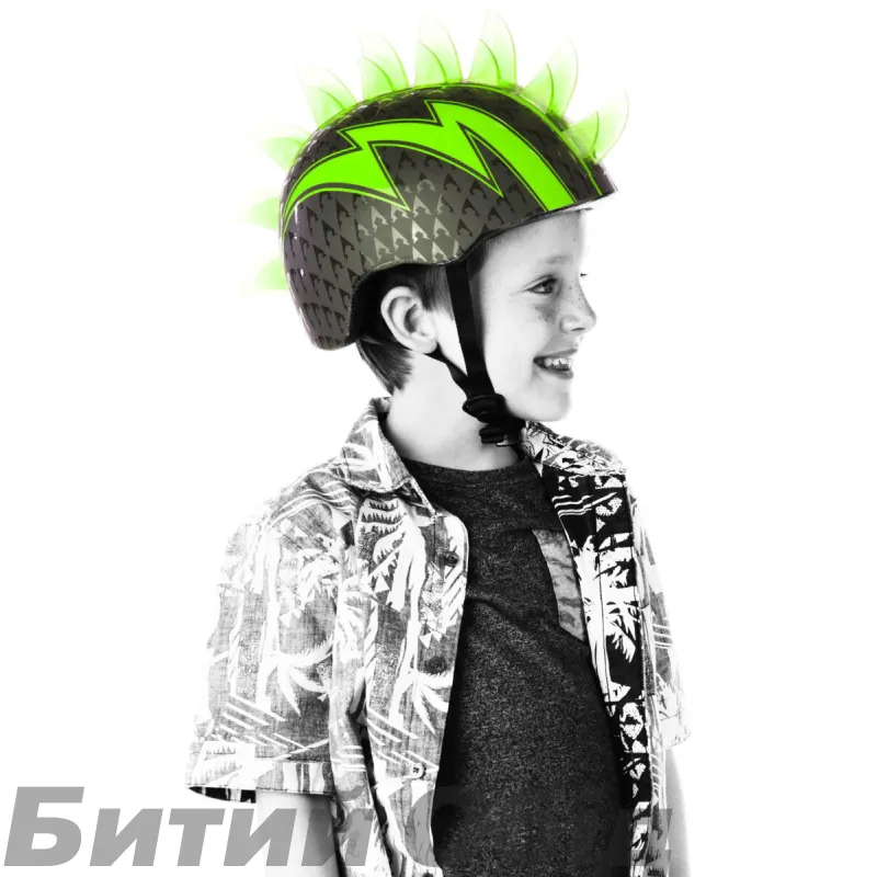 Шолом вел C-Preme Raskullz Bolt LED з/підсвіч USB зел 50-54см