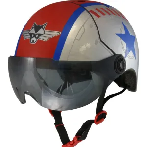 Шолом вел C-Preme Raskullz Flying Ace черв/біл/син 50-54см