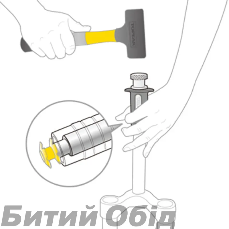 Ключ для монтажа якоря вилки Topeak Threadless Nut Setter для штоков 1-1/8" сталь/пласт
