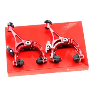 Тормоза шоссе Fouriers Full CNC 210г алю/титан с/колодки SwissStop алю пер+задн