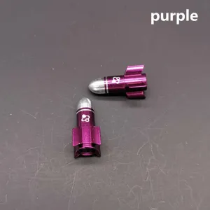 Ковпачки на вентиль шини Fouriers PE006 Rocket/Ракета Presta/Schrader алю 7г/пара