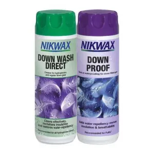 Набір для прання пухового спорядження Nikwax Twin Pack (Twin Down Wash Direct / Down Proof 300ml) (Nikwax)