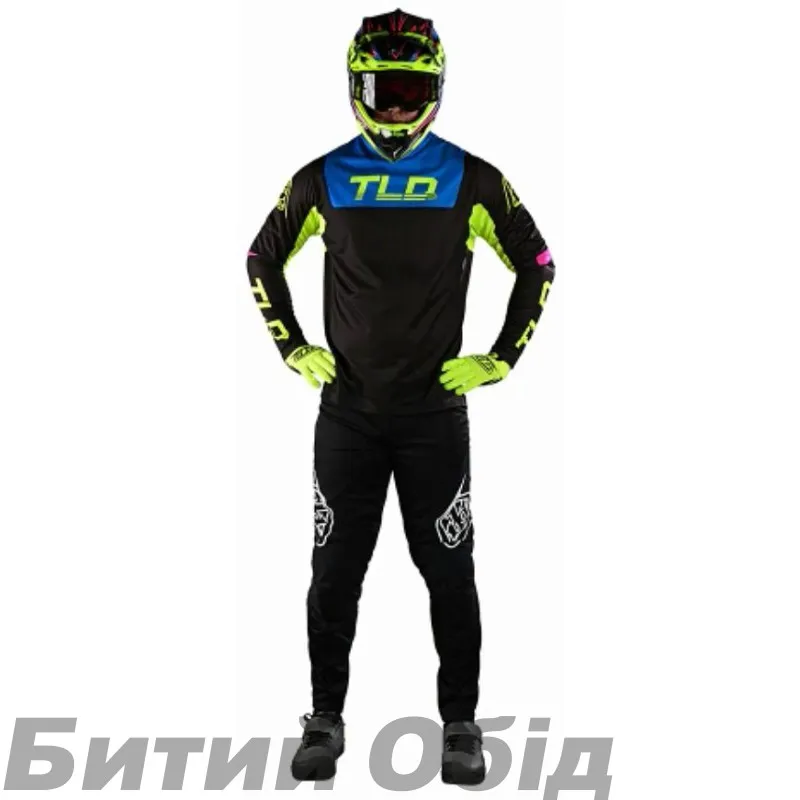 Джерси TLD Sprint Jersey Fractura [BLk/Yellow]
