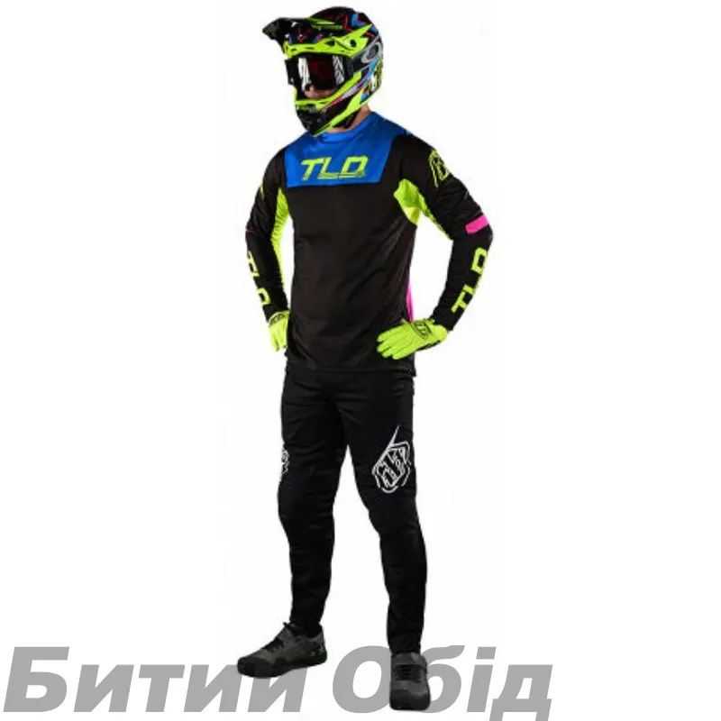 Джерси TLD Sprint Jersey Fractura [BLk/Yellow]