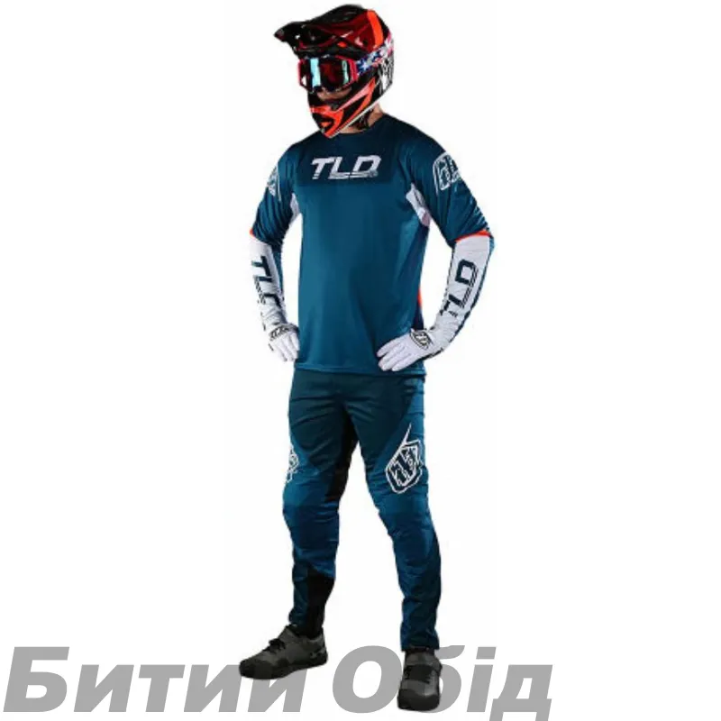 Джерсі TLD Sprint Jersey Fractura [Slate Blue Orange] 