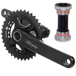 Шатуны HT2 Shimano FC-M6000  DEORE 36/26 11-ск 175мм с кареткой черн ОЕМ