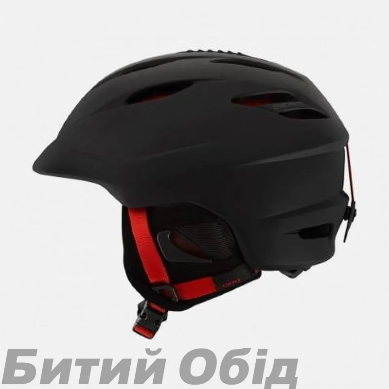 Шлем зим Giro Seam мат.черн/ярк.красн М/55.5-59см
