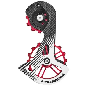 Система роликов задн перекл шоссе Fouriers Shimano 9100/9150/8000/8050 с/рамк карб Full Ceramic красн