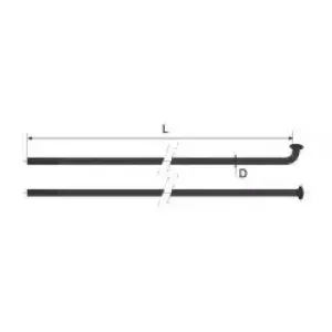 Спицы Mach1 Inox Plus черн (нержавейка) 2/1 шт