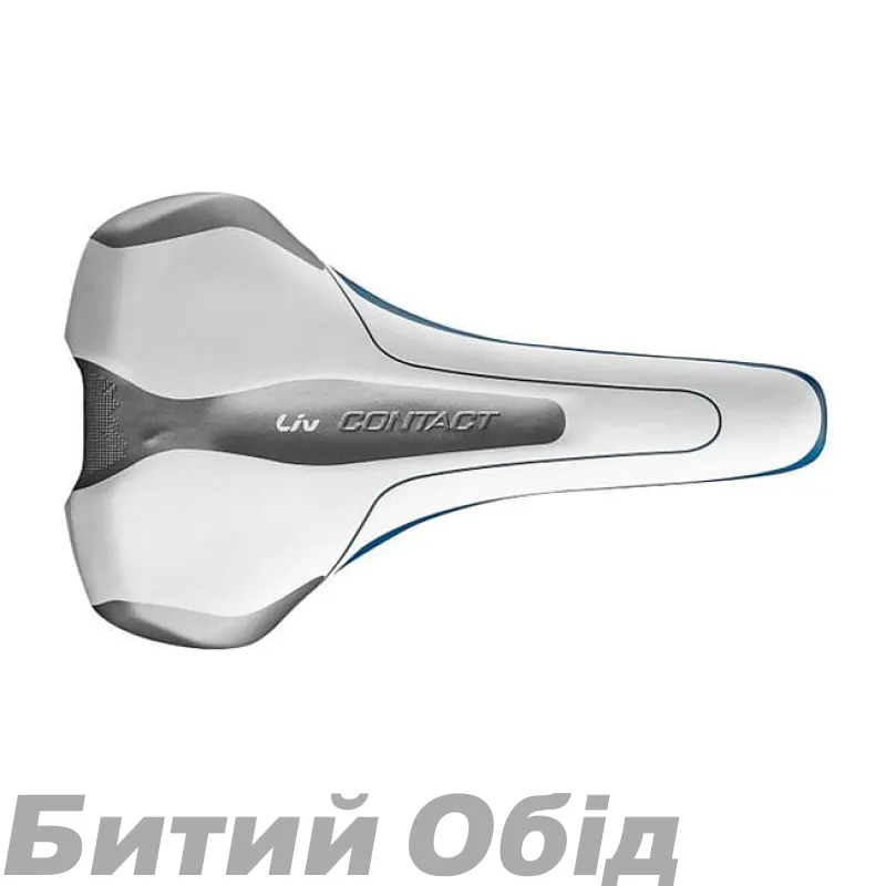 Сідло Liv Contact Upright біл/син