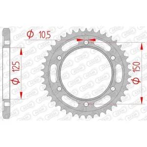 Звезда AFAM Steel Sprocket 525 [Silver], 42z