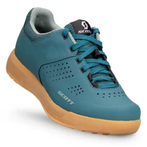 Велотуфли SCOTT W MTB SHR-ALP FLAT LACE petrol blue/mint green 
