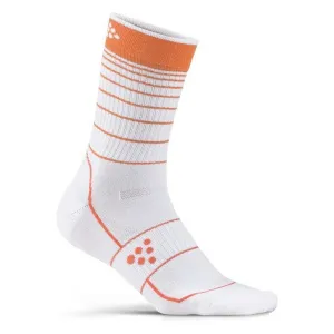 Велоноски Craft Gran Fondo Sock white| orange 