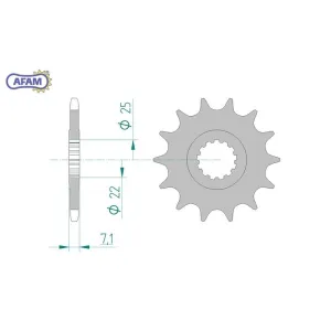 Звезда AFAM Shaft Sprocket 520