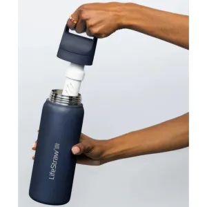 Пляшка-фільтр для води сталева LifeStraw Go SS Filter Bottle 1L (Polar White)