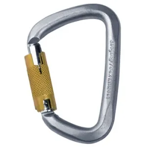 Карабин Singing Rock D Steel Triple Lock screw gate 50kN 