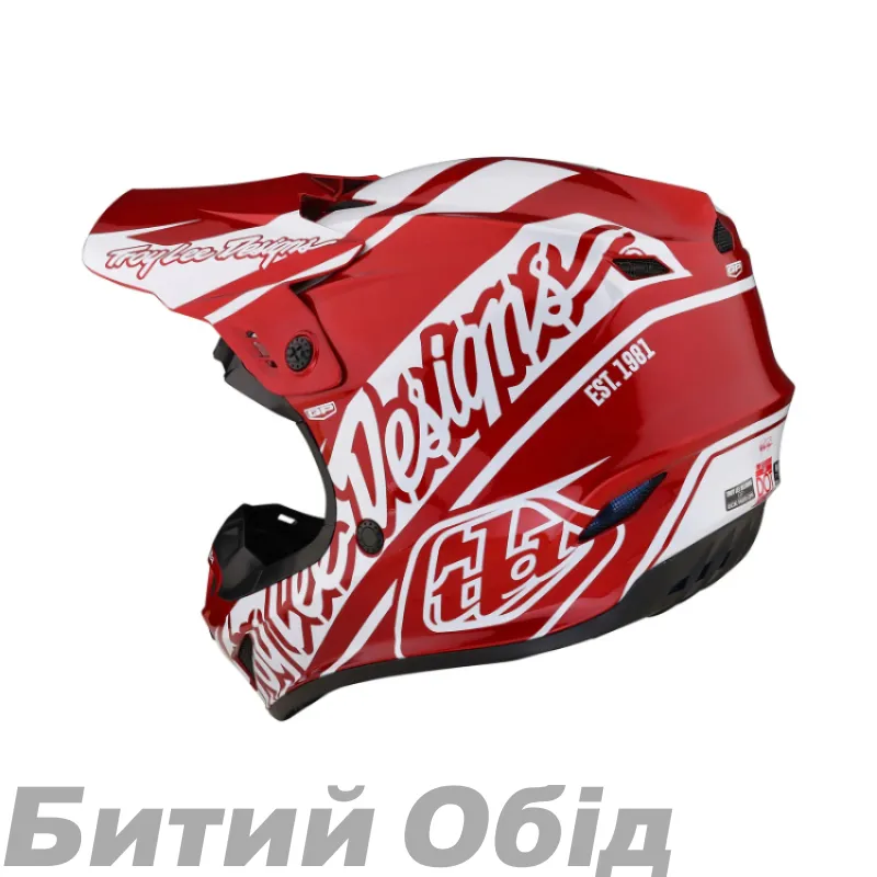 Мотошолом TLD GP HELMET SLICE RED/ WHITE
