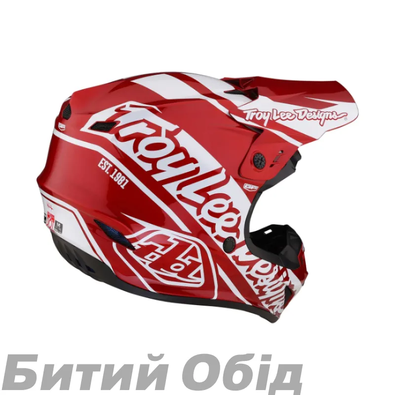 Мотошолом TLD GP HELMET SLICE RED/ WHITE