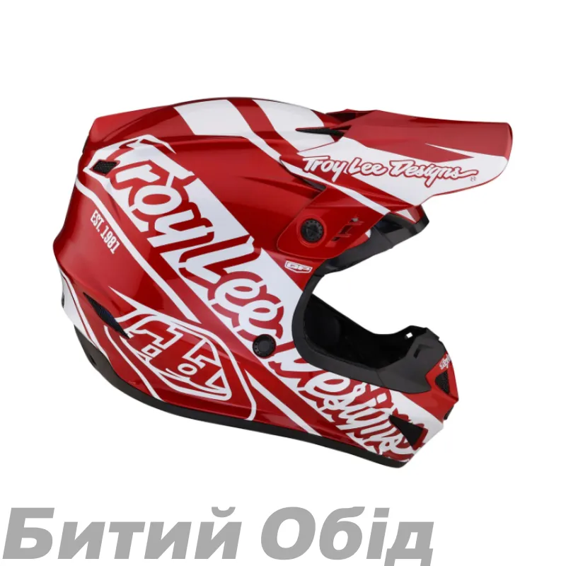 Мотошолом TLD GP HELMET SLICE RED/ WHITE