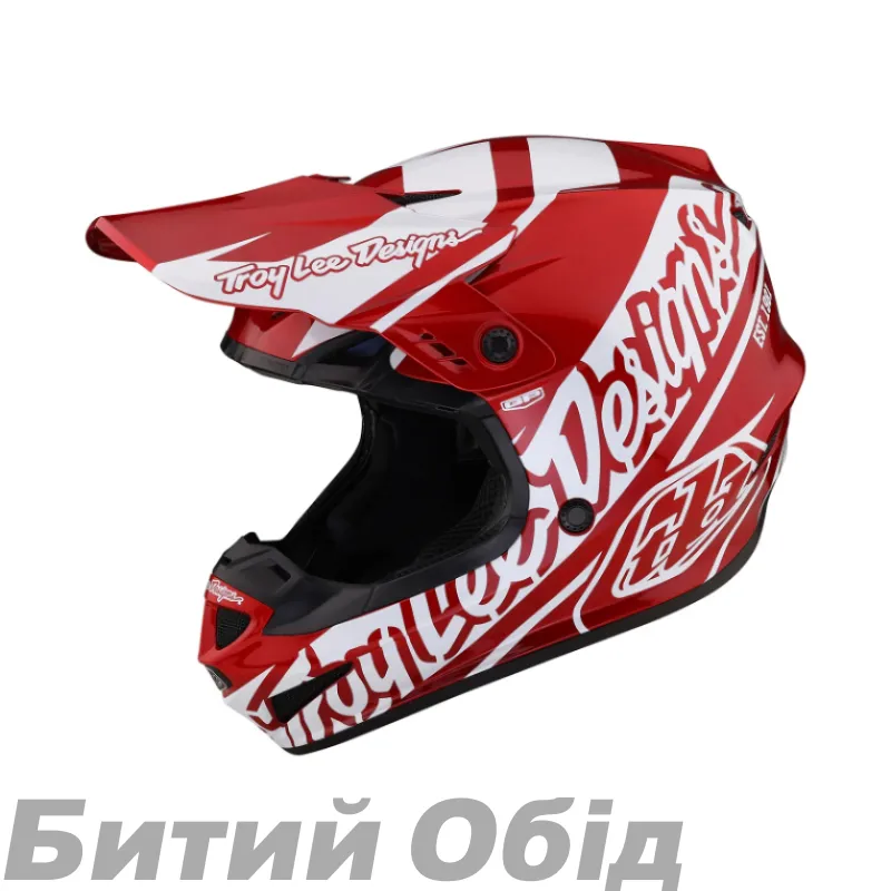 Мотошолом TLD GP HELMET SLICE RED/ WHITE