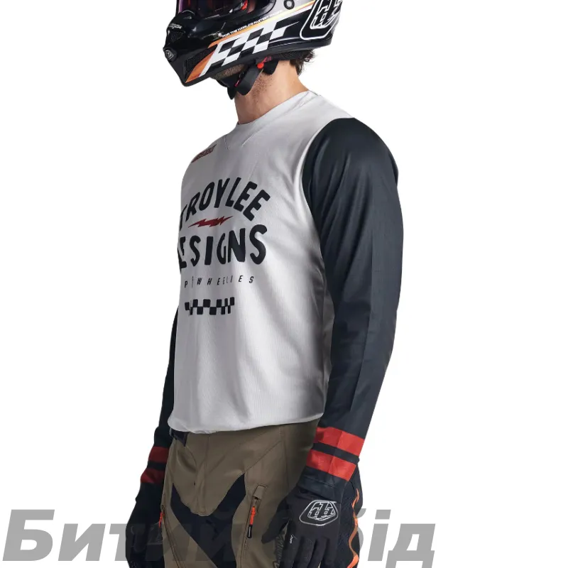 Мото джерси TLD Scout GP Jersey RIDE ON [CHARCOAL/VINTAGE WHITE] 
