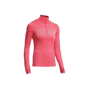 Термофутболка с длинным рукавом ICEBREAKER BF 260 Tech Top LS Half Zip WMN fairisle/grapefruit S (образец)