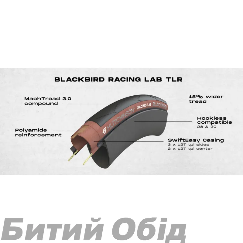 Покришка Hutchinson BLACKBIRD 700X28 TS TT TN